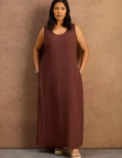 Scoop Neck Maxi Relaxed Slip Dress