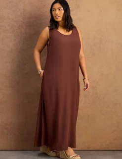 Scoop Neck Maxi Relaxed Slip Dress