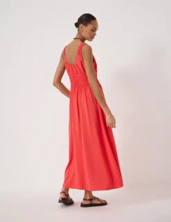 Scoop Neck Midi Waisted Dress