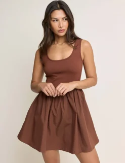 Scoop Neck Mini Skater Dress