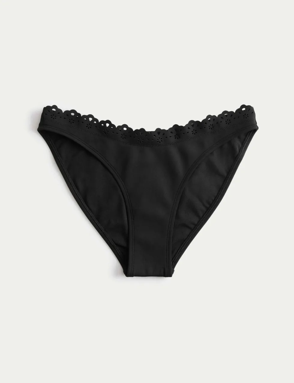 Sculpt Broderie Trim High Leg Bikini Bottoms