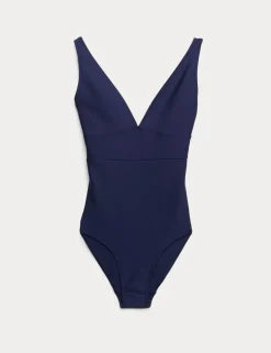 Sculpt Panelled Plunge Swimsuit