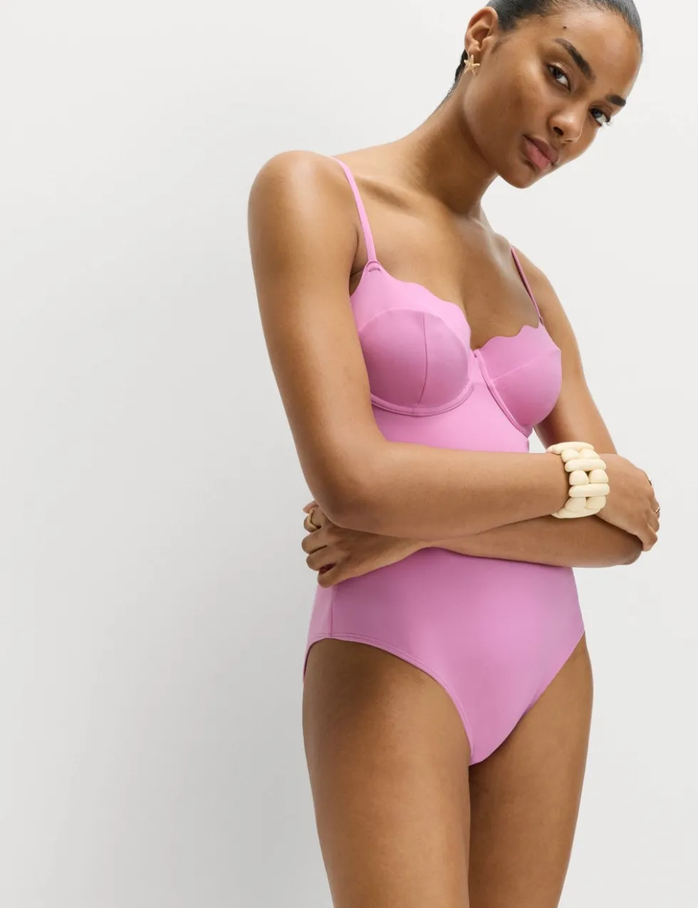 Sculpt Wired Scallop Swimsuit