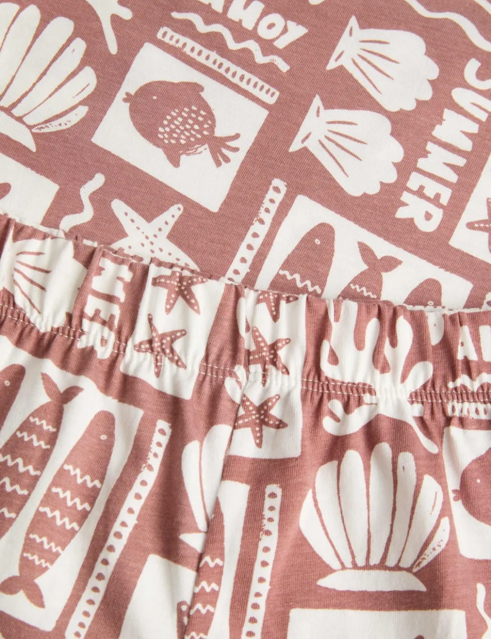 Sealife Graphic Short Pyjamas (1-8 Yrs)
