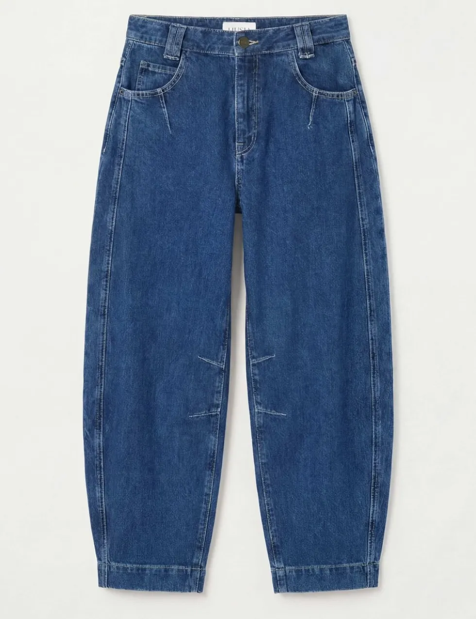 Seam Detail Barrel Leg Jeans