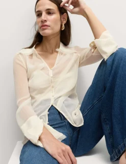 Seam Detail Collared Shirt