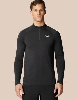 Seam Free Half Zip Funnel Neck Sweatshirt