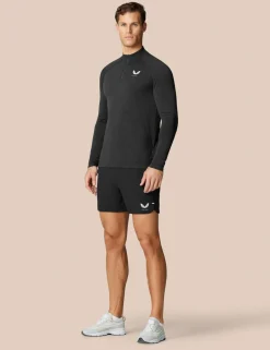 Seam Free Half Zip Funnel Neck Sweatshirt