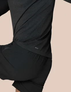 Seam Free Half Zip Funnel Neck Sweatshirt