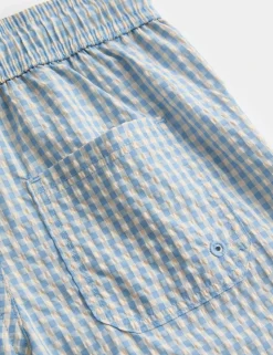 Seersucker Gingham Swim Shorts (2-8 Yrs)