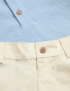 Seersucker Shirt and Chino Shorts Outfit (0-5 Yrs)