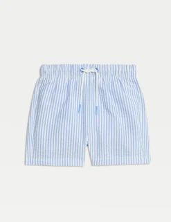 Seersucker Striped Swim Shorts (0 - 6 Yrs)