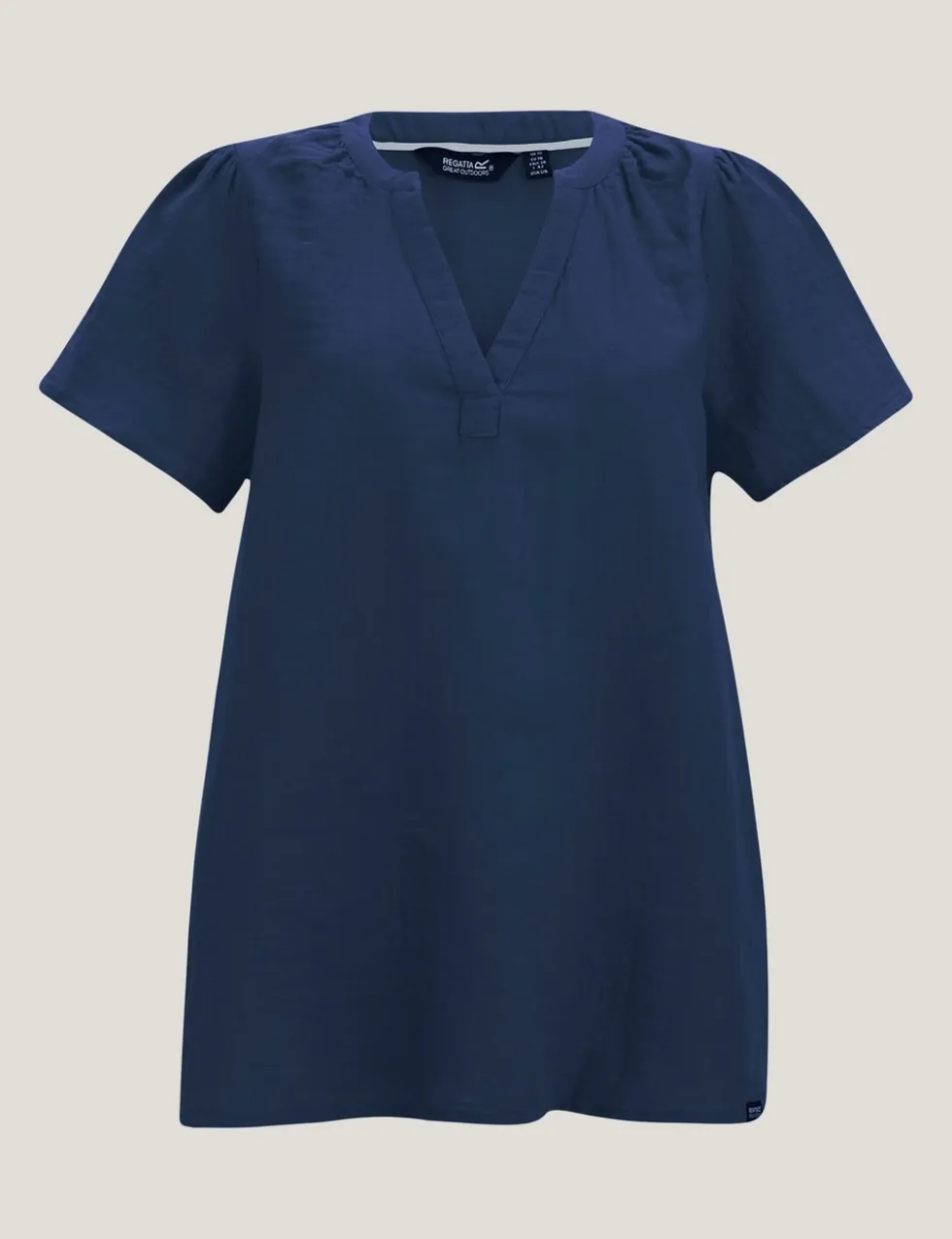 Selen Pure Cotton V-Neck Popover Blouse