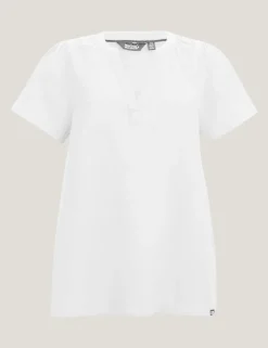 Selen Pure Cotton V-Neck Popover Blouse