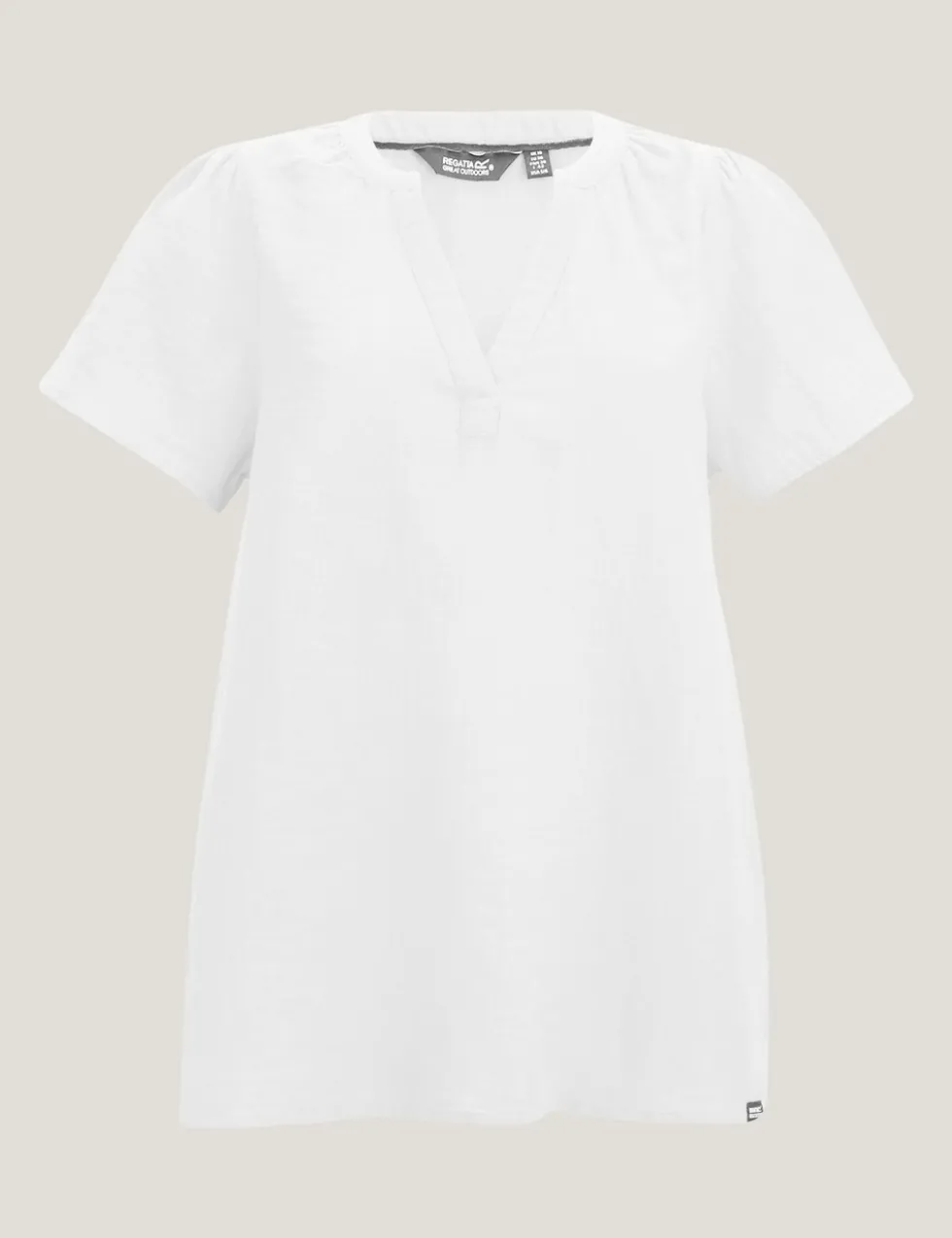 Selen Pure Cotton V-Neck Popover Blouse