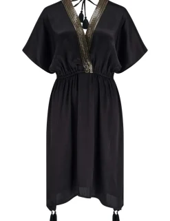 Sequin Placket Kaftan