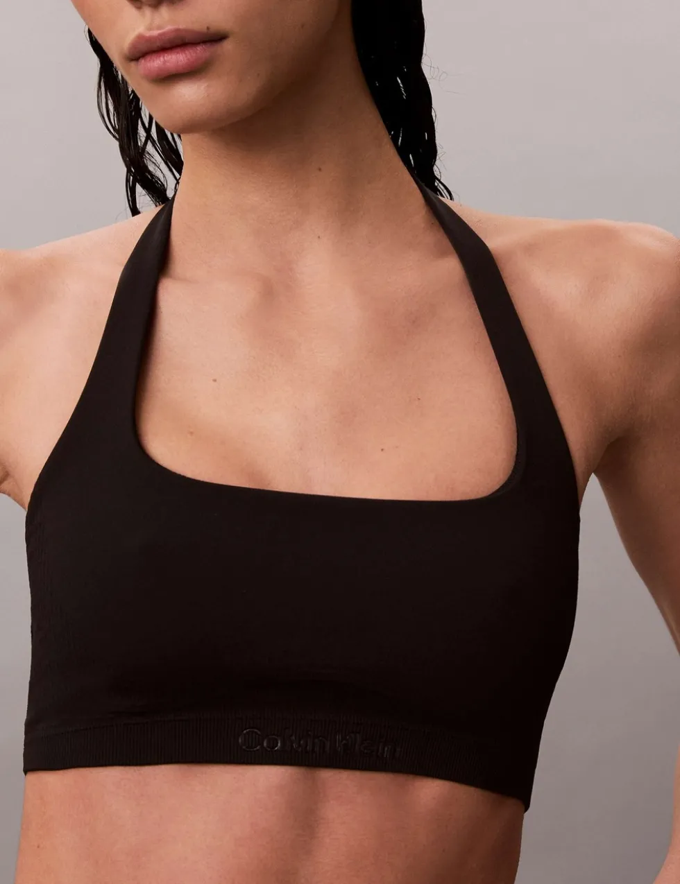 Shaping Square Neck Halterneck Bikini Top