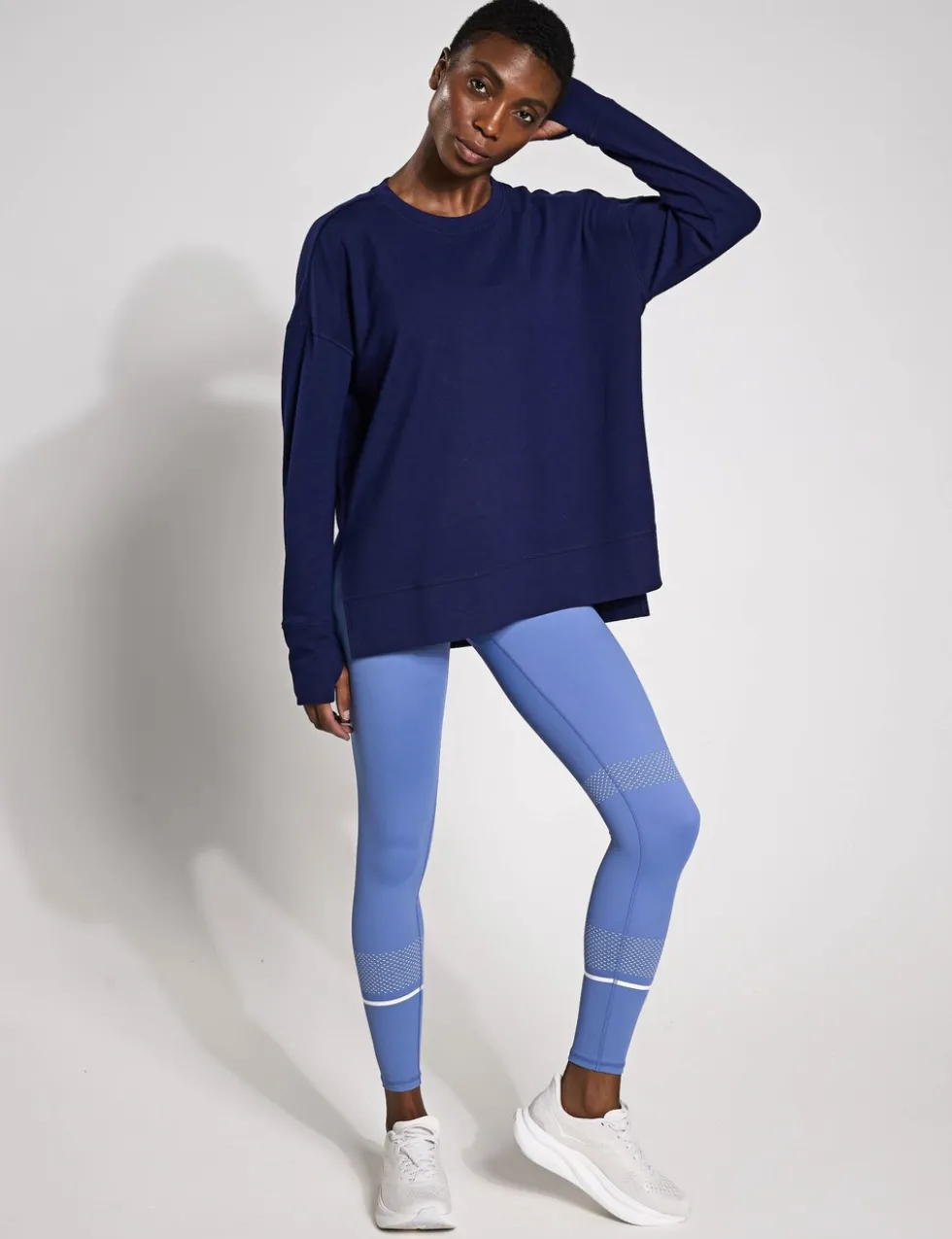 Shelby Crew Neck Step Hem Relaxed Sweat-shirt