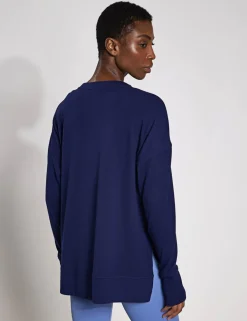 Shelby Crew Neck Step Hem Relaxed Sweat-shirt
