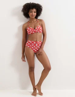 Shell Print High Waisted Bikini Bottoms