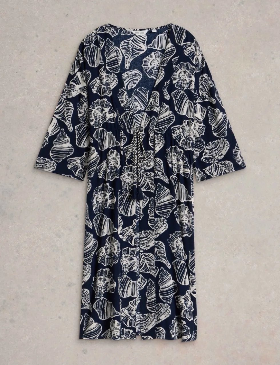 Shell Print Kimono Wrap