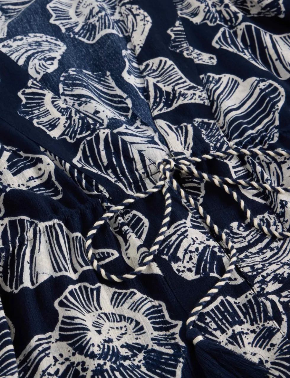 Shell Print Kimono Wrap