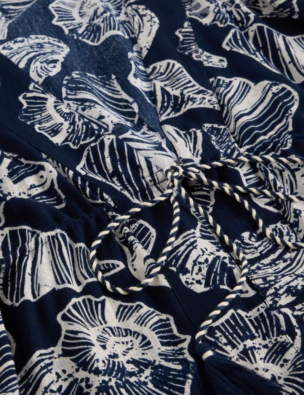 Shell Print Kimono Wrap