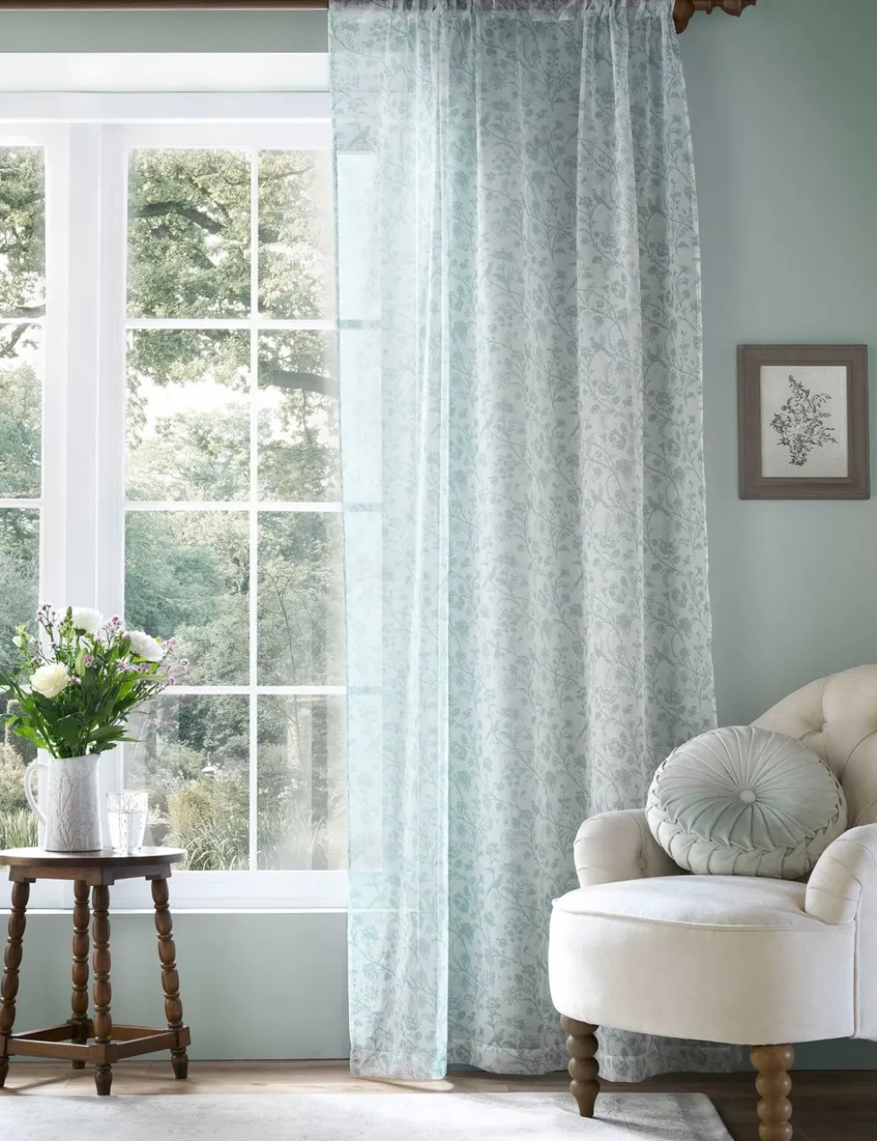 Shepherds Purse Sheer Voile Curtains