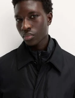 Shirt Collar Mac with Removable Bib