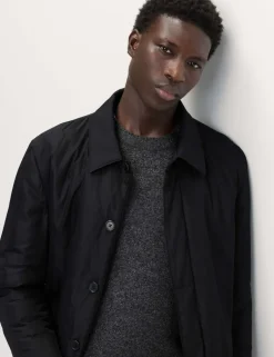 Shirt Collar Mac with Removable Bib