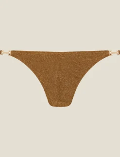Side Detail High Leg Bikini Bottoms