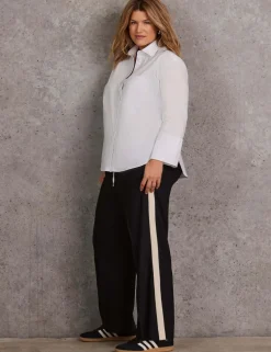 Side Stripe Wide Leg Trousers