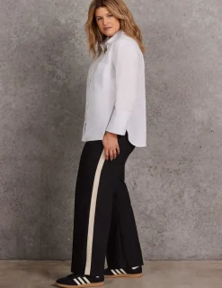 Side Stripe Wide Leg Trousers