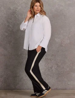 Side Stripe Wide Leg Trousers