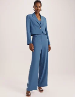 Side Stripe Wide Leg Trousers