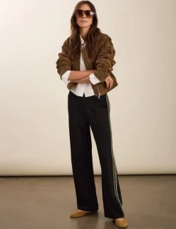 Side Stripe Wide Leg Trousers