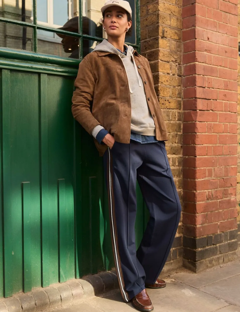 Side Stripe Wide Leg Trousers