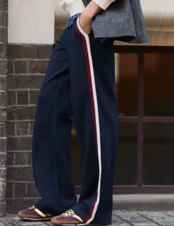 Side Stripe Wide Leg Trousers