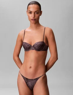 Signature Satin Animal Tanga Brazilian Knickers