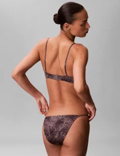 Signature Satin Animal Tanga Brazilian Knickers