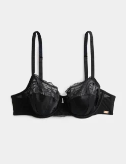 Silk & Lace Wired Balcony Bra