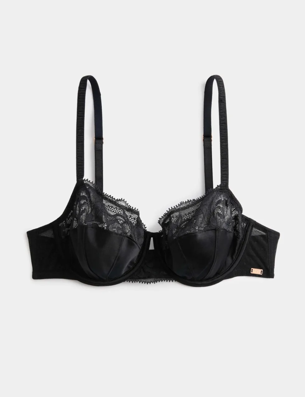 Silk & Lace Wired Balcony Bra