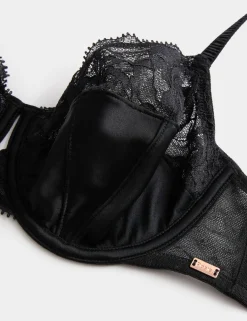Silk & Lace Wired Balcony Bra