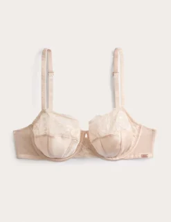 Silk & Lace Wired Balcony Bra