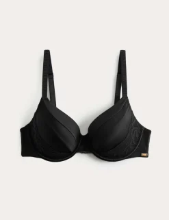 Silk & Lace Wired Full Cup Bra A-E