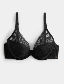 Silk & Lace Wired Plunge Bra A-E
