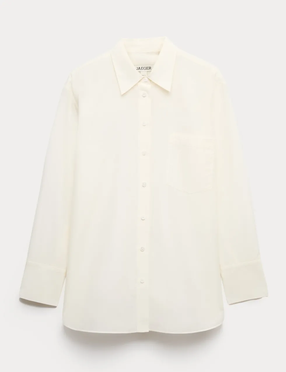 Silk Blend Collared Relaxed Shirt