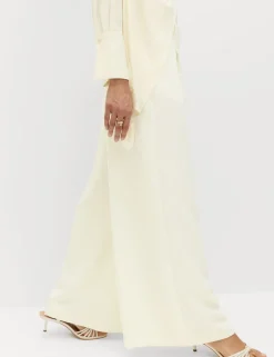 Single Pleat Wide Leg Trousers