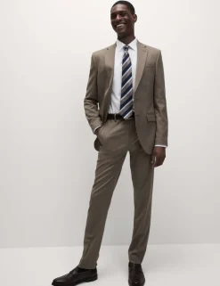 Skinny Fit Easy Iron Cotton Blend Shirt