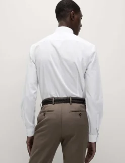 Skinny Fit Easy Iron Cotton Blend Shirt